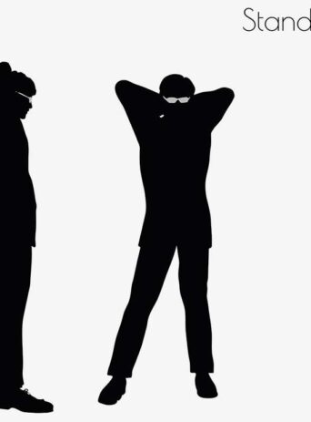 Illustration Of Man Standing Pose In Silhouette Isolated On White : Stock Vector (Royalty Free) 017259