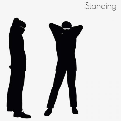 Illustration Of Man Standing Pose In Silhouette Isolated On White : Stock Vector (Royalty Free) 017259