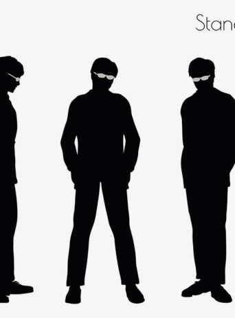 Illustration Of Man Standing Pose In Silhouette Isolated On White : Stock Vector (Royalty Free) 017260