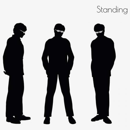 Illustration Of Man Standing Pose In Silhouette Isolated On White : Stock Vector (Royalty Free) 017260