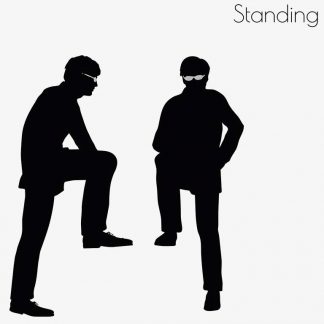 Illustration Of Man Standing Pose In Silhouette Isolated On White : Stock Vector (Royalty Free) 017262