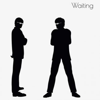 Illustration Of Man Waiting Pose In Silhouette Isolated On White : Stock Vector (Royalty Free) 017268