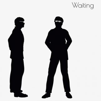 Illustration Of Man Waiting Pose In Silhouette Isolated On White : Stock Vector (Royalty Free) 017269