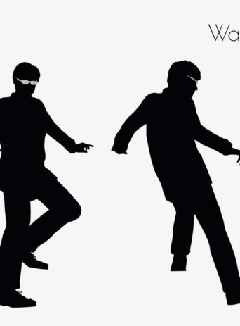 Illustration Of A Man In Walking Pose In Silhouette Isolated On White : Stock Vector (Royalty Free) 017271