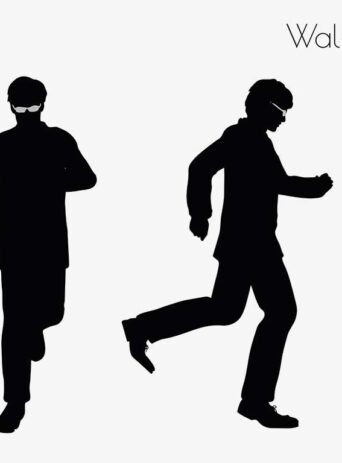 Illustration Of A Man In Walking Pose In Silhouette Isolated On White : Stock Vector (Royalty Free) 017272