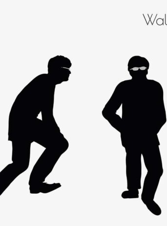 Illustration Of A Man In Walking Pose In Silhouette Isolated On White : Stock Vector (Royalty Free) 017274