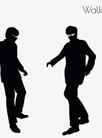 Illustration Of A Man In Walking Pose In Silhouette Isolated On White : Stock Vector (Royalty Free) 017278
