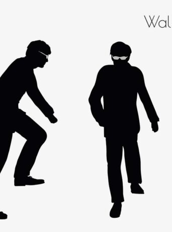 Illustration Of A Man In Walking Pose In Silhouette Isolated On White : Stock Vector (Royalty Free) 017280