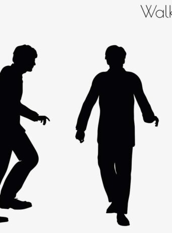Illustration Of A Man In Walking Pose In Silhouette Isolated On White : Stock Vector (Royalty Free) 017281
