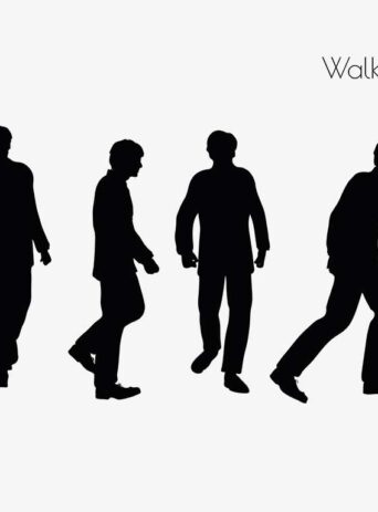 Illustration Of A Man In Walking Pose In Silhouette Isolated On White : Stock Vector (Royalty Free) 017288