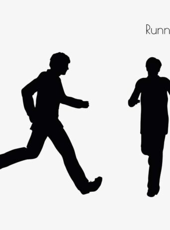 Illustration Of A Man In Running Pose In Silhouette Isolated On White : Stock Vector (Royalty Free) 017292