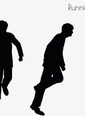 Illustration Of A Man In Running Pose In Silhouette Isolated On White : Stock Vector (Royalty Free) 017301