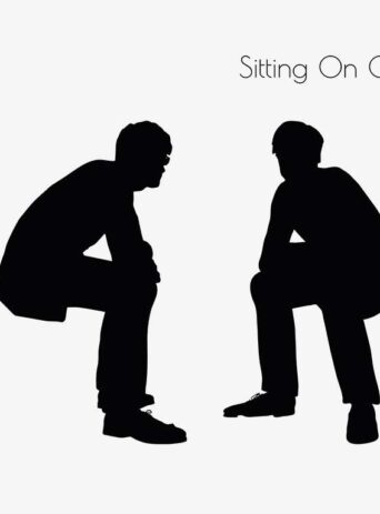 Illustration Of A Man In Sitting On Chair Pose In Silhouette Isolated On White : Stock Vector (Royalty Free) 017304