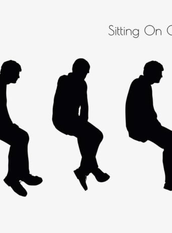 Illustration Of A Man In Sitting On Chair Pose In Silhouette Isolated On White : Stock Vector (Royalty Free) 017305