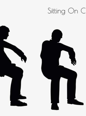 Illustration Of A Man In Sitting On Chair Pose In Silhouette Isolated On White : Stock Vector (Royalty Free) 017306