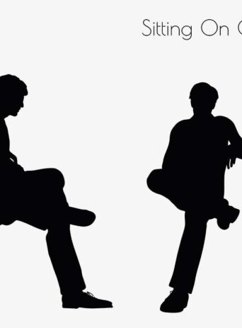 Illustration Of A Man In Sitting On Chair Pose In Silhouette Isolated On White : Stock Vector (Royalty Free) 017308