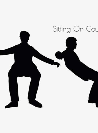 Illustration Of A Man In Sitting On Couch Pose In Silhouette Isolated On White : Stock Vector (Royalty Free) 017314