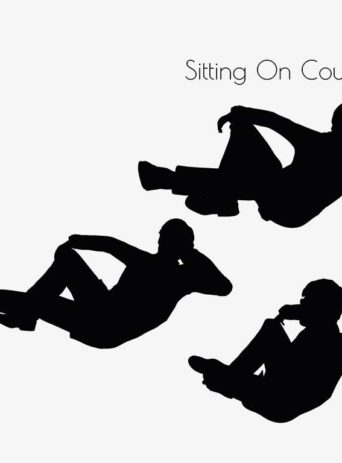 Illustration Of A Man In Sitting On Couch Pose In Silhouette Isolated On White : Stock Vector (Royalty Free) 017316