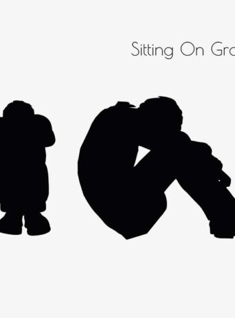 Illustration Of A Man In Sitting On Ground Pose In Silhouette Isolated On White : Stock Vector (Royalty Free) 017318