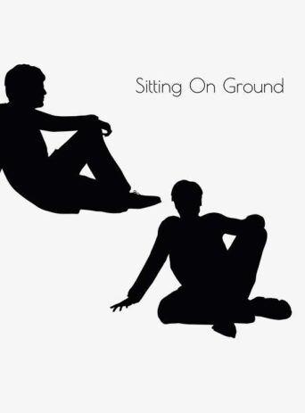 Illustration Of A Man In Sitting On Ground Pose In Silhouette Isolated On White : Stock Vector (Royalty Free) 017322