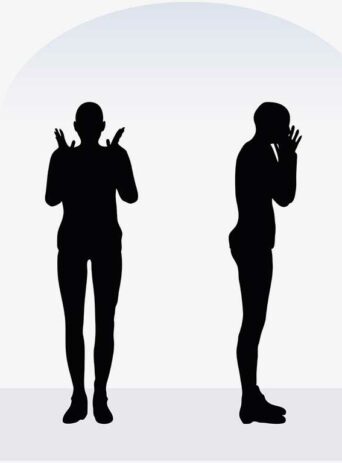 Illustration Of A Woman In Angry Pose In Silhouette Isolated On White : Stock Vector (Royalty Free) 017326
