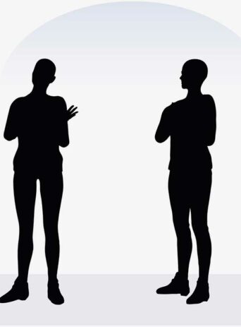 Illustration Of A Woman In Blaming Pose In Silhouette Isolated On White : Stock Vector (Royalty Free) 017340