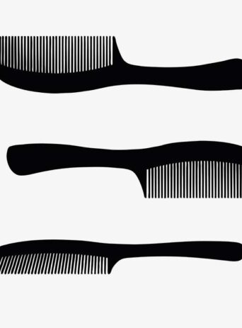 Illustration Of Comb In Silhouette Isolated On White : Stock Vector (Royalty Free) 017347