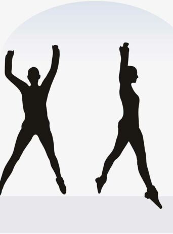 Illustration Of A Woman In Excited Pose In Silhouette Isolated On White : Stock Vector (Royalty Free) 017351