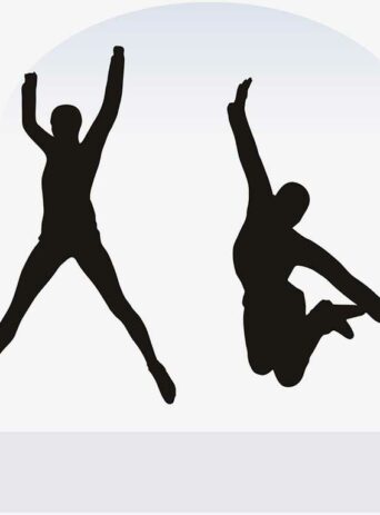 Illustration Of A Woman In Excited Pose In Silhouette Isolated On White : Stock Vector (Royalty Free) 017353