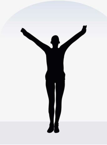 Illustration Of A Woman In Happy Pose In Silhouette Isolated On White : Stock Vector (Royalty Free) 017354