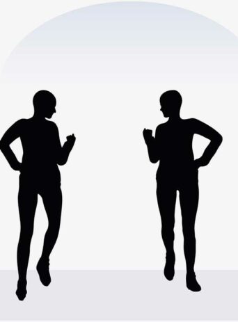 Illustration Of A Woman In Joyful Pose In Silhouette Isolated On White : Stock Vector (Royalty Free) 017364