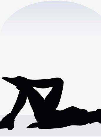 Illustration Of A Woman In Loving Pose In Silhouette Isolated On White : Stock Vector (Royalty Free) 017367