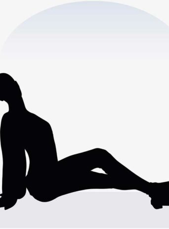 Illustration Of A Woman In Loving Pose In Silhouette Isolated On White : Stock Vector (Royalty Free) 017368