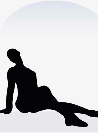 Illustration Of A Woman In Loving Pose In Silhouette Isolated On White : Stock Vector (Royalty Free) 017369