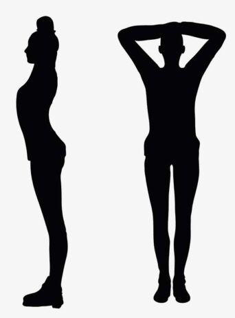 Illustration Of A Woman In Peaceful Pose In Silhouette Isolated On White : Stock Vector (Royalty Free) 017373