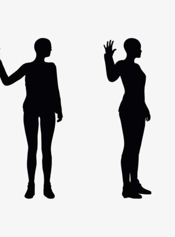 Illustration Of A Woman In Stern Pose In Silhouette Isolated On White : Stock Vector (Royalty Free) 017381