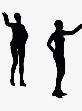 Illustration Of A Woman In Stern Pose In Silhouette Isolated On White : Stock Vector (Royalty Free) 017384