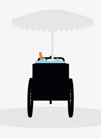 Illustration Of Bike Of Icecream In Silhouette Isolated On White : Stock Vector (Royalty Free) 017387