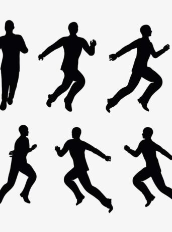 Illustration Of A Man In Running Pose In Silhouette Isolated On White : Stock Vector (Royalty Free) 017428