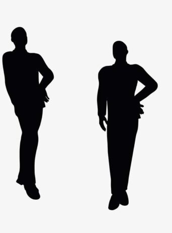 Illustration Of A Man In Standing Pose In Silhouette Isolated On White : Stock Vector (Royalty Free) 017431