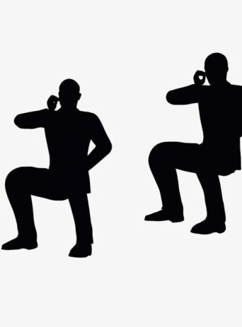 Illustration Of A Man Talking On The Phone Pose  In Silhouette Isolated On White : Stock Vector (Royalty Free) 017437
