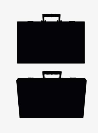 Illustration Of Briefcase In Silhouette Isolated On White : Stock Vector (Royalty Free) 017443
