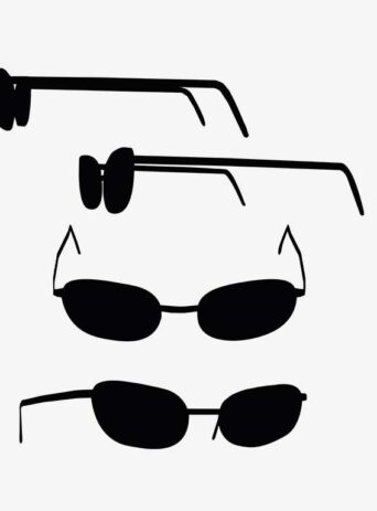 Illustration Of Sunglasses In Silhouette Isolated On White : Stock Vector (Royalty Free) 017444