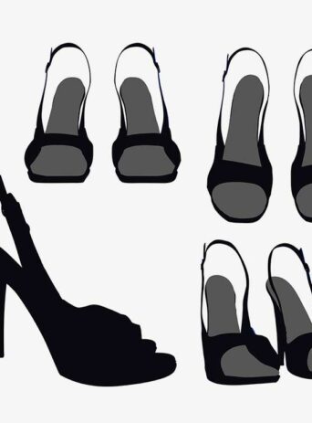 Illustration Of Women's Shoes In Silhouette Isolated On White : Stock Vector (Royalty Free) 017445