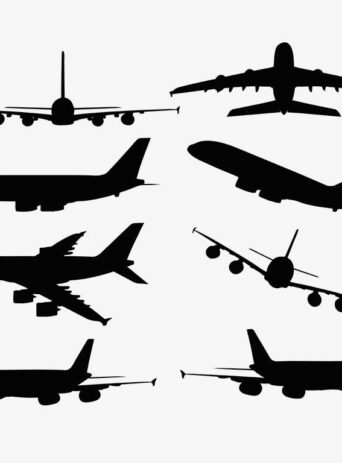 Illustration Of A380 In Silhouette Isolated On White : Stock Vector (Royalty Free) 017447