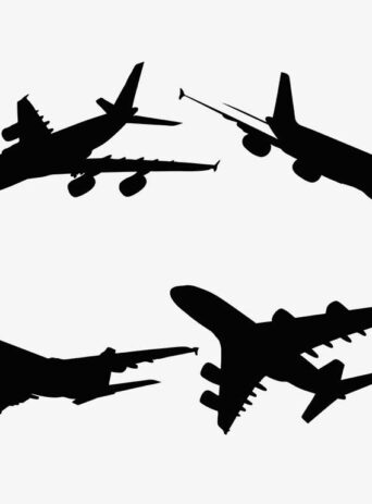 Illustration Of A380 In Silhouette Isolated On White : Stock Vector (Royalty Free) 017448