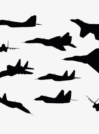 Illustration Of Mig-29 In Silhouette Isolated On White : Stock Vector (Royalty Free) 017450
