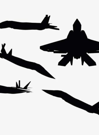 Illustration Of Razorback Strike Fighter In Silhouette Isolated On White : Stock Vector (Royalty Free) 017454
