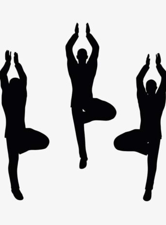 Illustration Of A Man In Yoga Pose In Silhouette Isolated On White : Stock Vector (Royalty Free) 017464