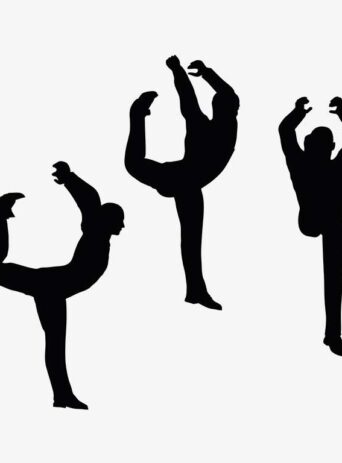 Illustration Of A Man In Yoga Pose In Silhouette Isolated On White : Stock Vector (Royalty Free) 017465